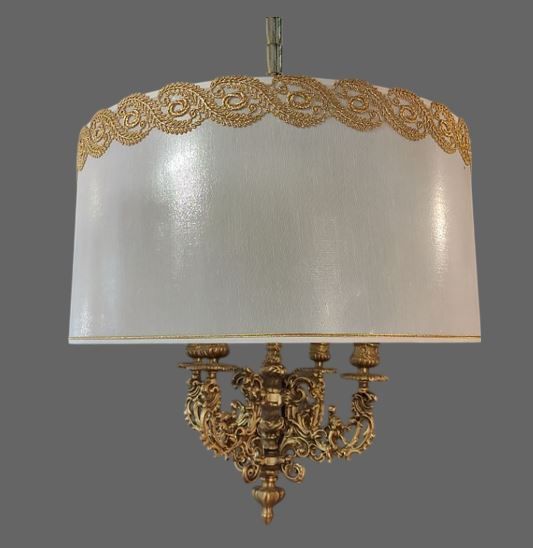 L 1461/CH3 OV   antique gold/ivory // подвесной E14 3х40  х   