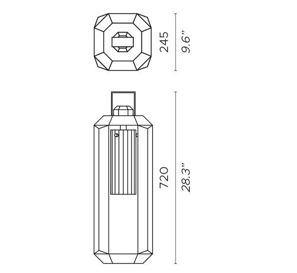 ACAM.001898 CUBE bronze /// настольный E27 1х70  х   