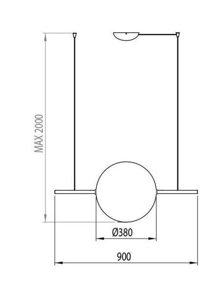 282.01.ON ALMA natural brass/white// подвесной LED 1х20  х   