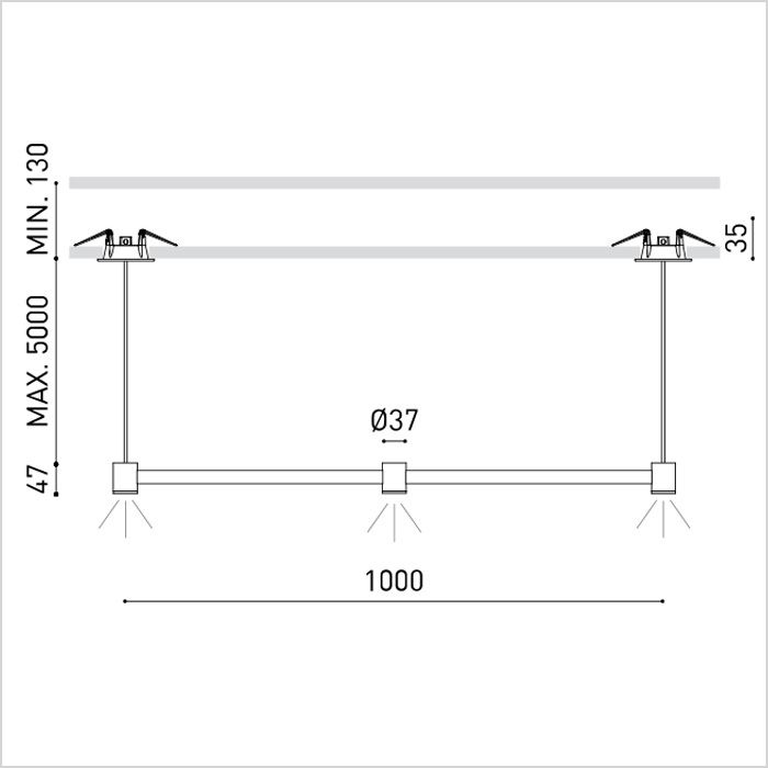 A3420010BG ART brushed gold/// подвесной LED 3х2.1  х   