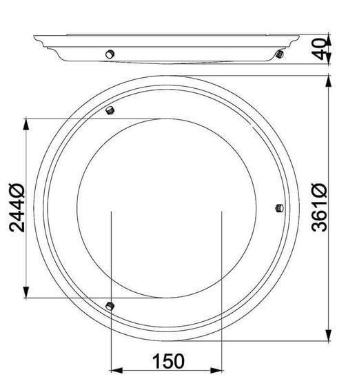 WELLAND-F-PC WELLAND хром///матовый потолочный LED 1х25  х   