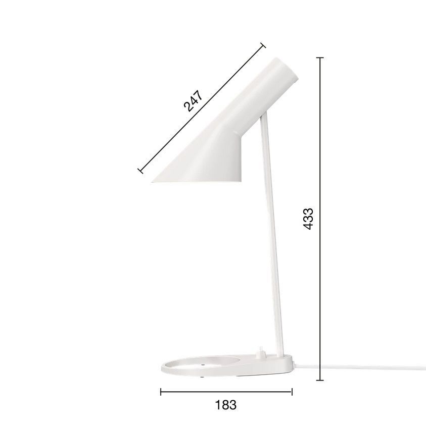 5744167194 AJ MINI TABLE WHITE/WHITE// настольный E14 1х20  х   