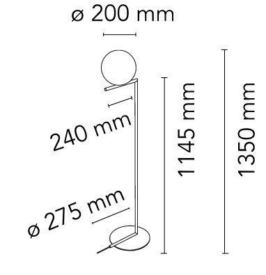 F3173035 IC LIGHT F1 red/white// напольный E14 1х60  х   