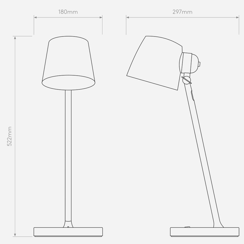 1460004 IMARI Matt Nickel/White// настольный E27 LED 1х12  х   