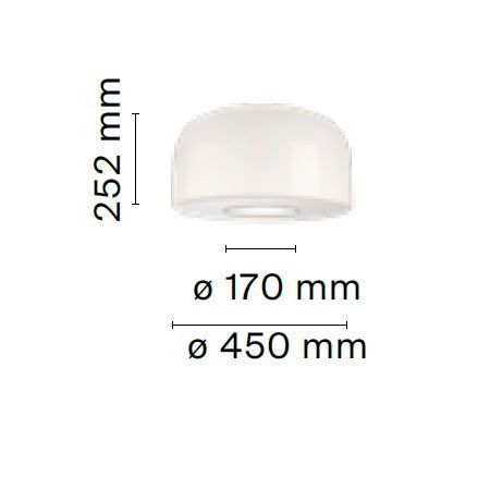 F1077009 BELLHOP GLASS C2 white/white// потолочный LED 1х30  х   