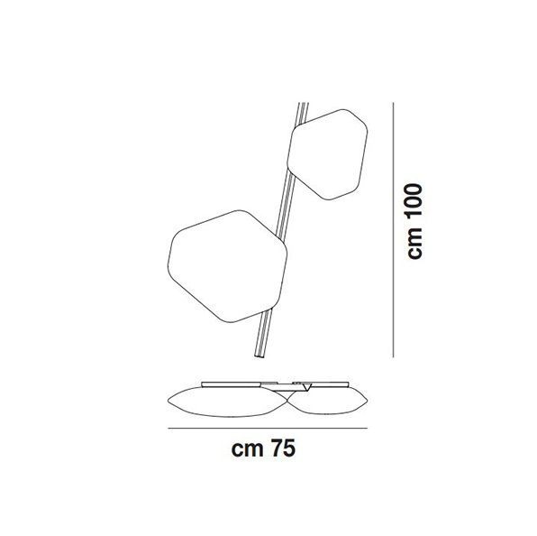 MODULOR PP1 BC/ST  OTV 3000 / DIM3  BRONZE/WHITE// настенный LED 1х12 LED 1х19,2   