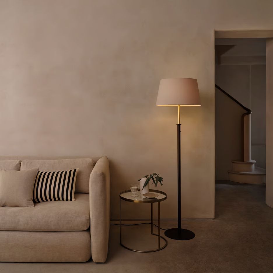 1483002+5047006 CLUB FLOOR Bronze / Natural Brass/White// напольный E27 1х60  х   
