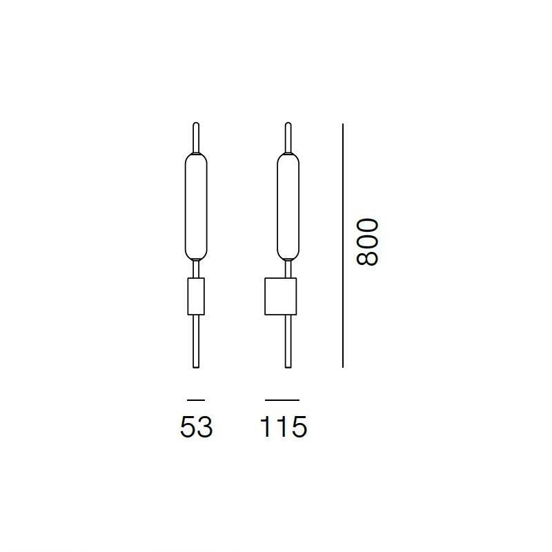 285.05.ON TYPHA natural brass/white borosilicate glass// настенный LED 1х20  х   
