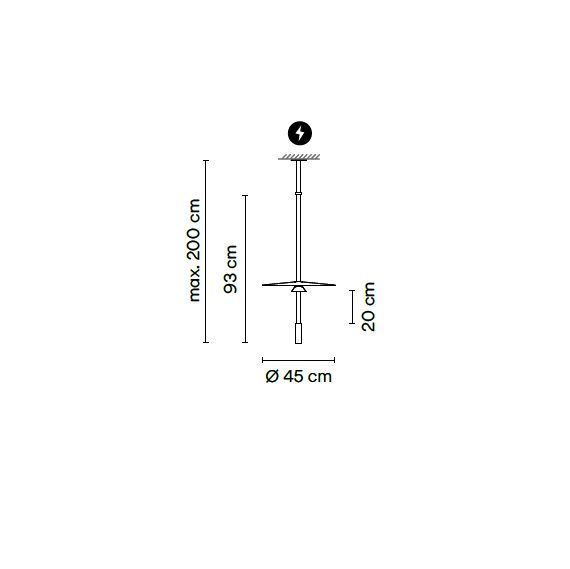 1585 11/1 10 FLAMINGO MINI Black/White// подвесной LED 2х3  х   