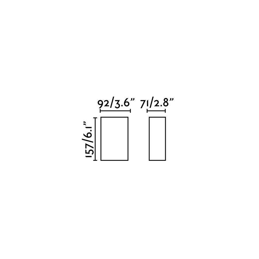 70813 LING Matt White///Transparent настенный LED 2х3  х   