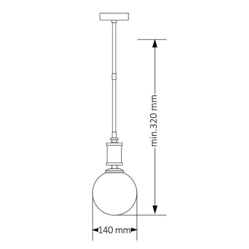 ART-ZW-1(P)G ARTU GLASS латунь с патиной/белый// подвесной E14 1х40  х   