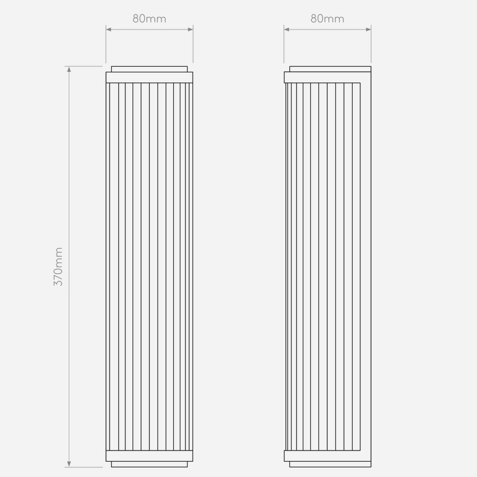 1380013 VERSAILLES 370 Polished Chrome/Clear// настенный LED 1х14  х   