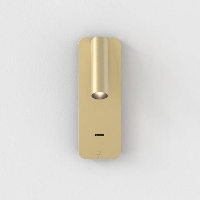 1058247 Enna Surface USB A+C matt gold/matt gold//прозрачный настенный LED 1х3.6  х   