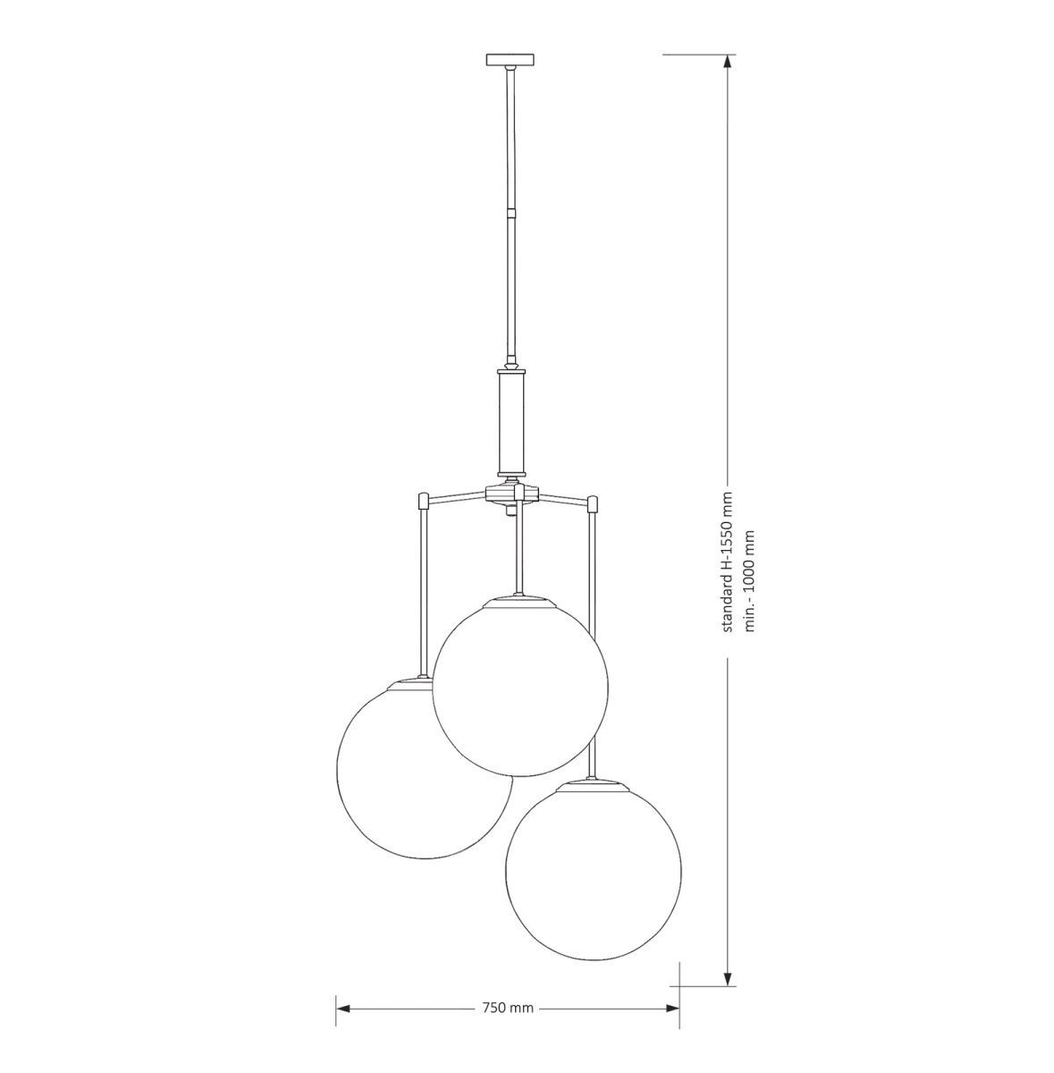 ART-ZWD-3(ZM)G350 ARTU GLASS матовое золото/белый// подвесной E14 9х60  х   