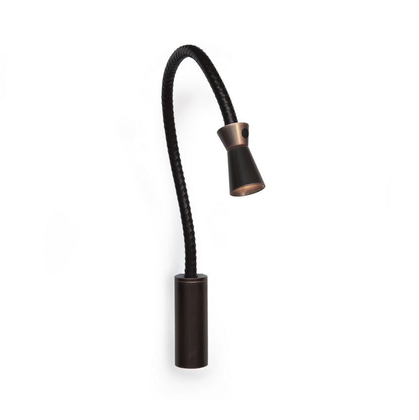 ACAM.004029 G+T AP Satin bronze/Dark brown braided leather// настенный LED 1х3  х   