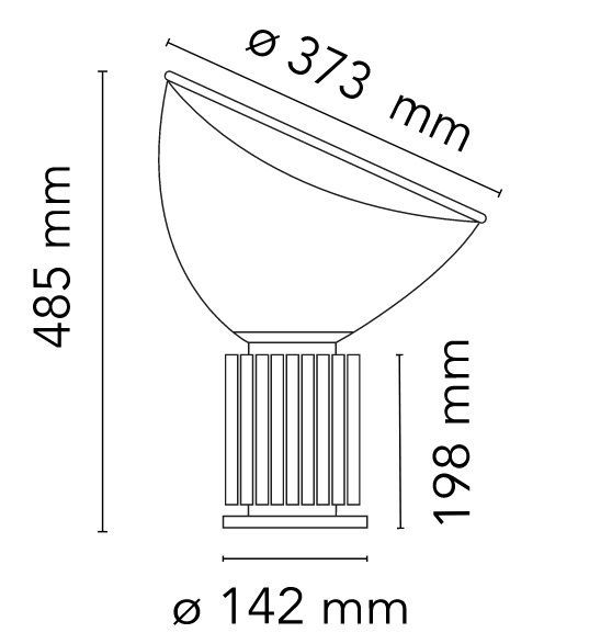 F6604030 TACCIA SMALL black/cear// настольный LED 1х16  х   