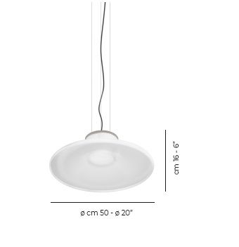 INCANTO SP BC/SF NNS INCANTO black nickel/white светильник подвесной LED 2700K 1х15  х   