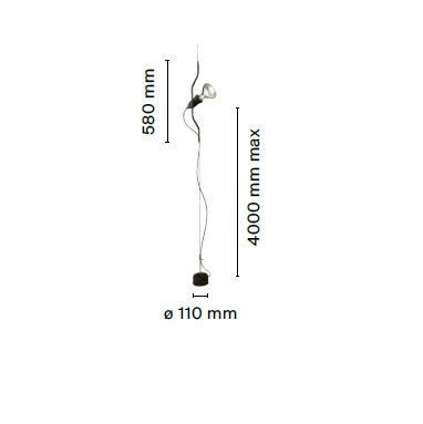 F5400030 PARENTESI/D black/// подвесной E27 1х12,5  х   
