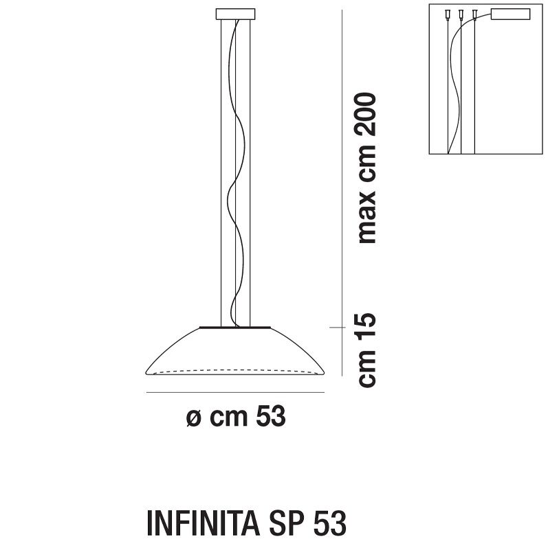 INFINITA SP53 BC/ST BC  WHITE/WHITE// подвесной E27 2х77  х   