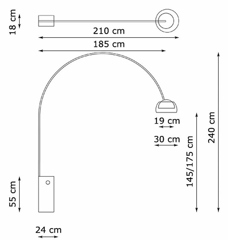 F0300000 ARCO STEEL/satin steel// напольный E27 1х70  х   