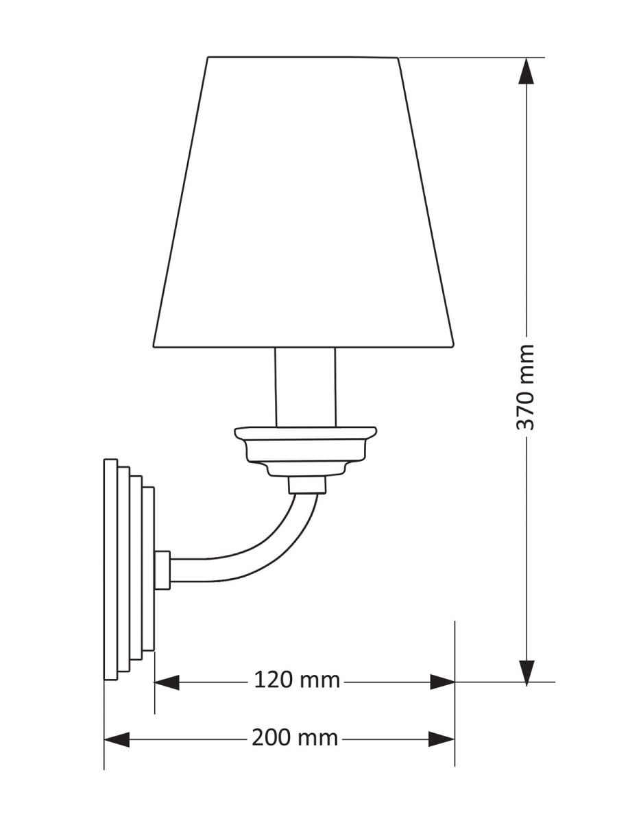 ABA-K-1 (N/A)-21-6 ABANO полированый никель/белый// настенный E14 1х40  х   