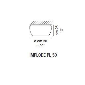 IMPLODEPL50 BC/CR BC  glossy white//white/ clear// потолочный E27 3х77  х   