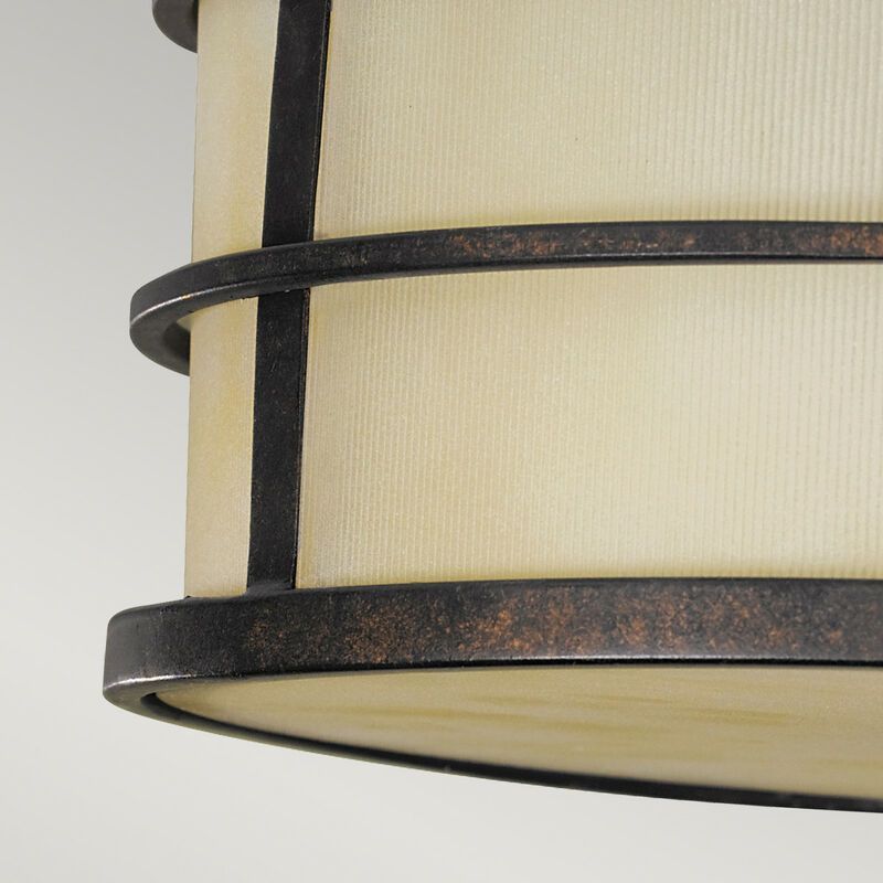 FE-FUSION-F FUSION Grecian Bronze/Amber Ribbed glass// потолочный E27 3х60  х   