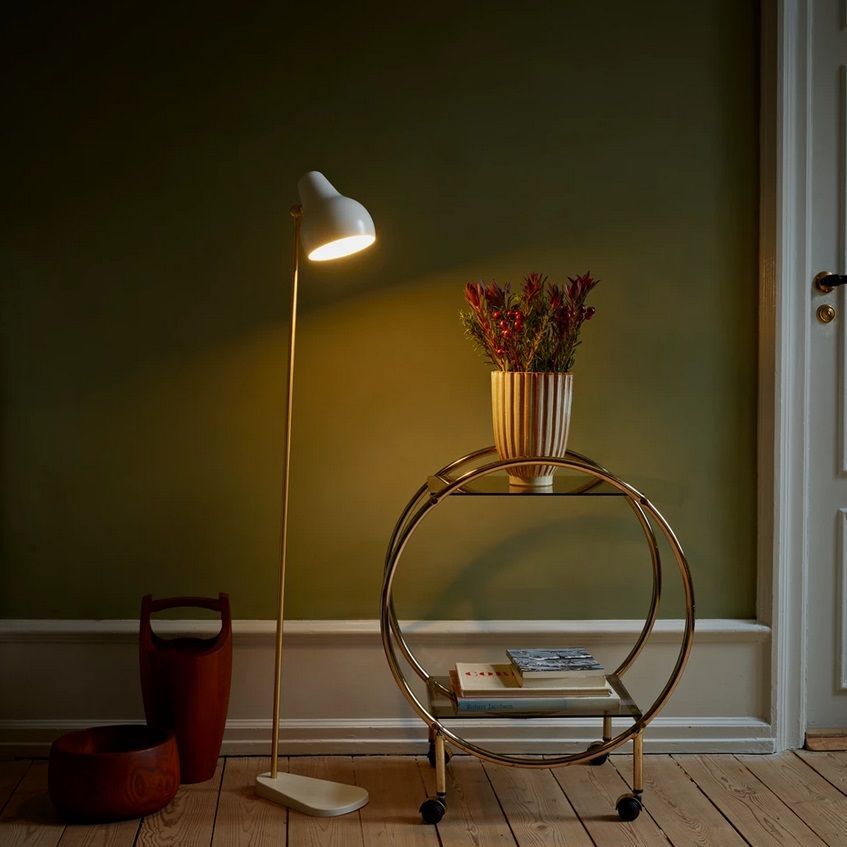 5744162270 VL38  brushed brass/white// напольный LED 1х9,6  х   