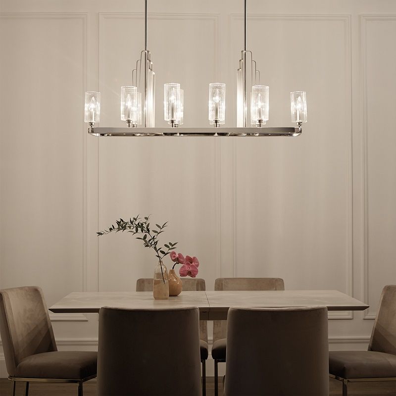 QN-KIMROSE10-PN KIMROSE Polished Nickel /Clear// подвесной E14 10х40  х   