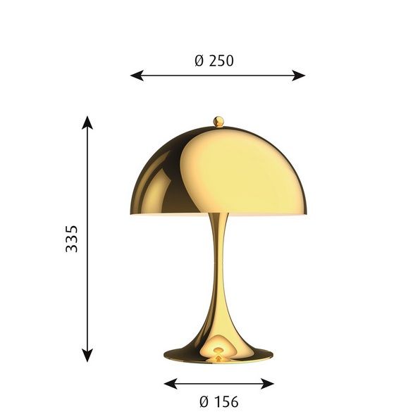 5744167178 PANTHELLA 320 brass/// настольный E14 1х7,5  х   