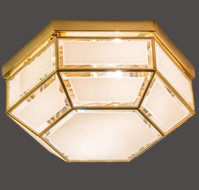 453.08.64 RILEGATO gold/white// потолочный E27 2х60  х   