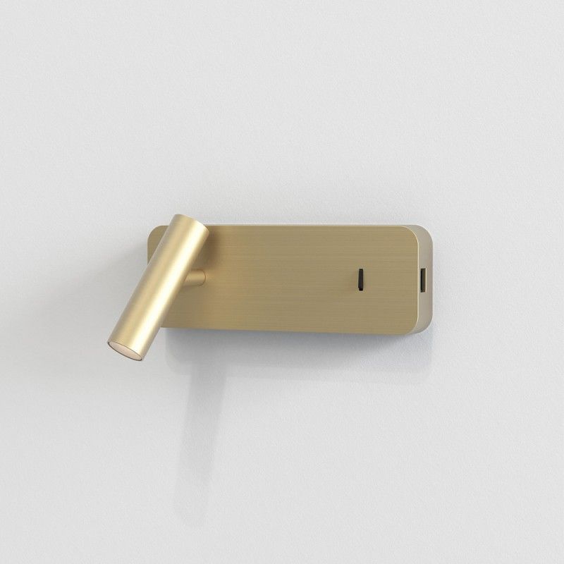 1058247 Enna Surface USB A+C matt gold/matt gold//прозрачный настенный LED 1х3.6  х   