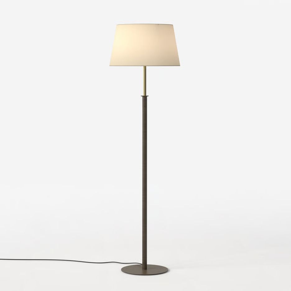 1483002+5047006 CLUB FLOOR Bronze / Natural Brass/White// напольный E27 1х60  х   