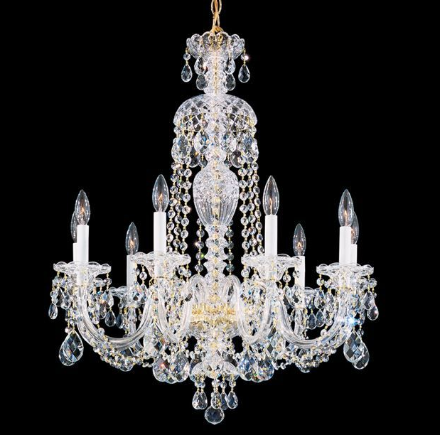 2995 211 H STERLING polished silver/heritage hadcut crystal// подвесной E14 7х40  х   