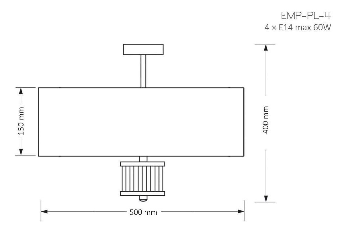 EMP-PL-4(ZM)--21 EMPOLI матовое золото/белый//матовый потолочный E14 4х60  х   