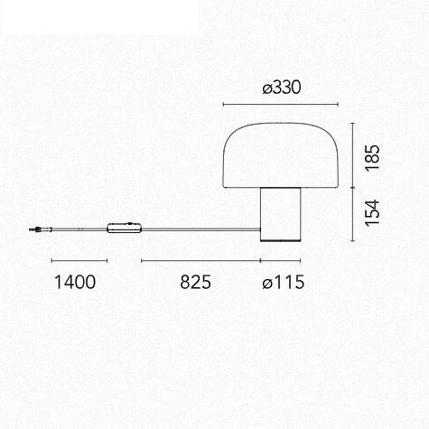 F1074009 BELLHOP GLASS WHITE/WHITE// настольный LED 1х15  х   