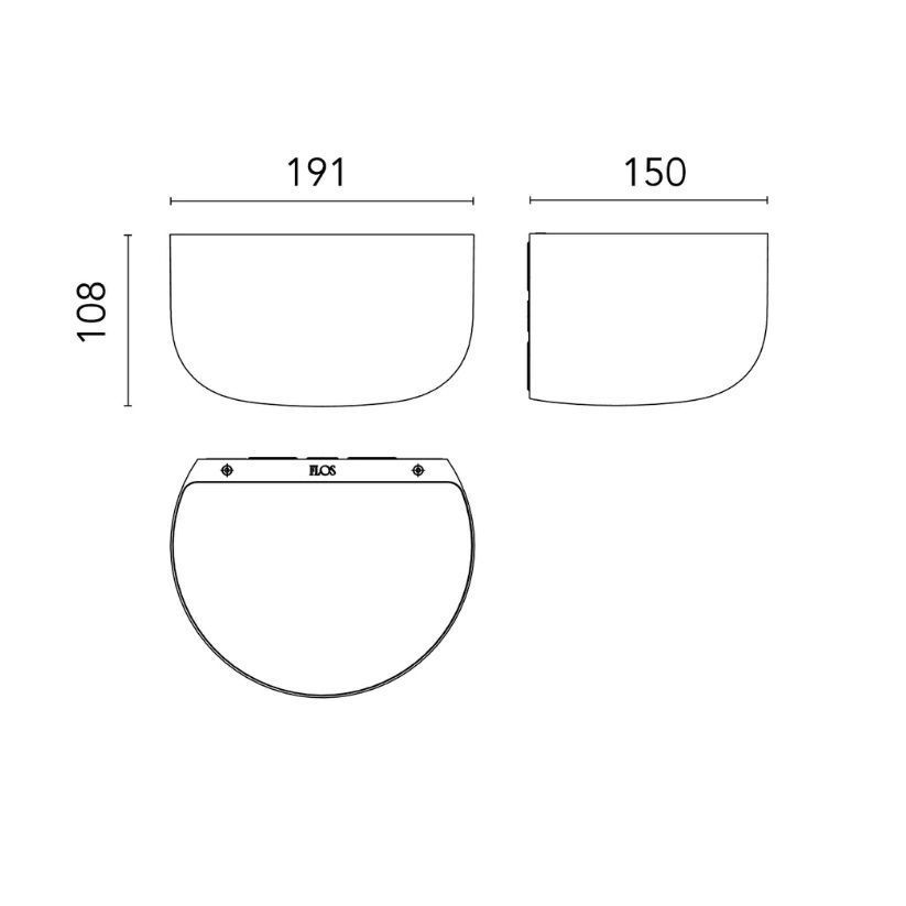 F1080009 BELLHOP WALL WHITE/// настенный LED 1х17  х   