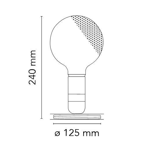 F3300000 Lampadina BLACK/CLEAR// настольный E27 1х5  х   