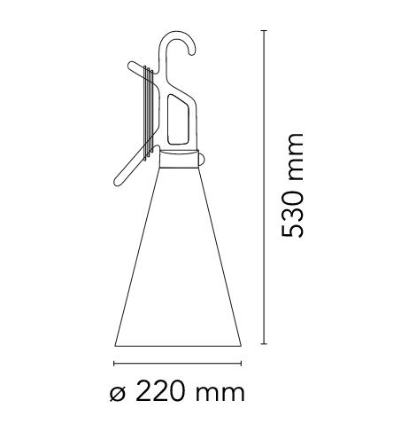 F3780002 MAYDAY orange/white// портативный E27 1х11,5  х   