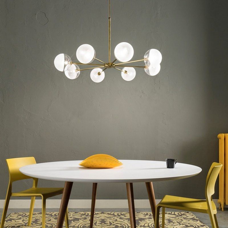 275.08.ONT MOLECOLA Brass/Crystals clear and frosted// подвесной G9 LED 8х5  х   
