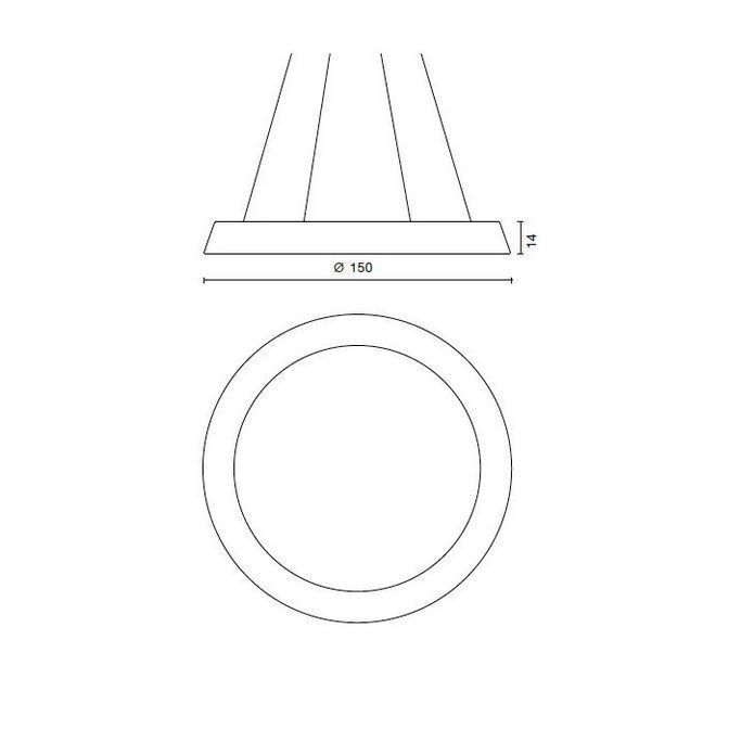 2057/DIM/L/1/BI CIRCULAR POL white/white// подвесной LED 1х96  х   