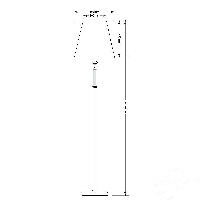 NAP-LS-1(P/A) LS N-03-6  NAPOLI patina brass/beige// напольный E27 1х60  х   