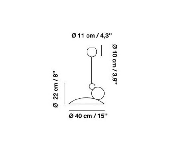 1001038 EQUILIBRIUM Bright black nickel/Bright black nickel//белый подвесной LED 1х17  х   