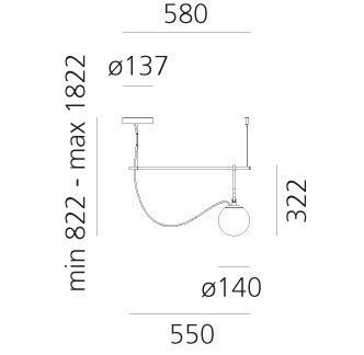 1272 010A NH black/brass/white// подвесной E14 LED 1х5  х   