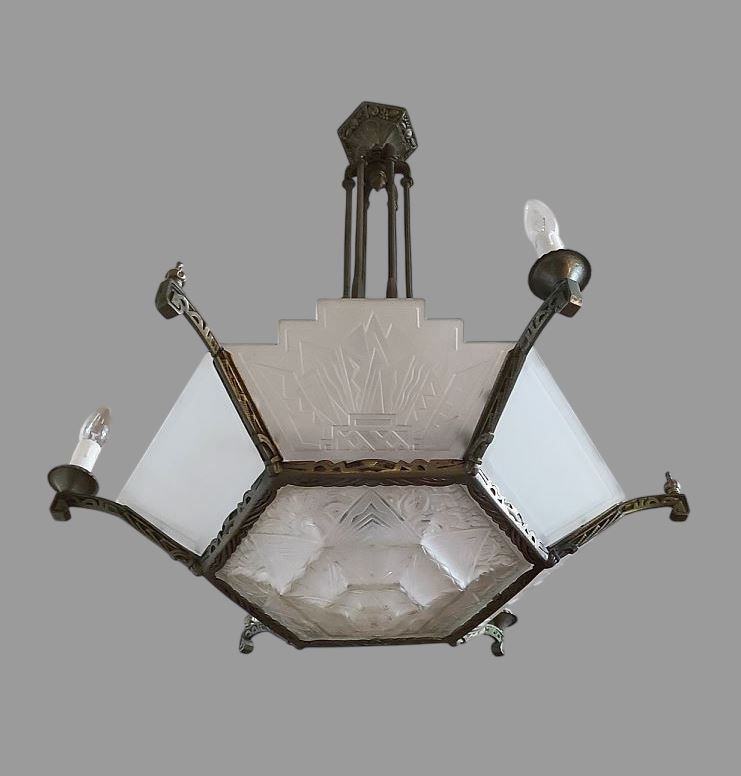 1205A/43370  состаренное серебро/белый сатинированный// подвесной E14 3х60  х   