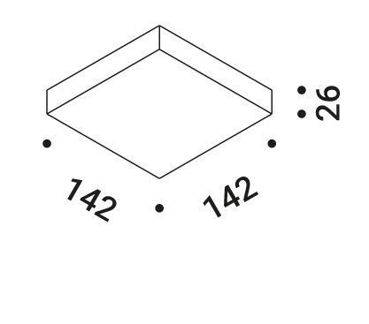 165903 SOL 1 matt white/// настенный LED 1х12,5  х   