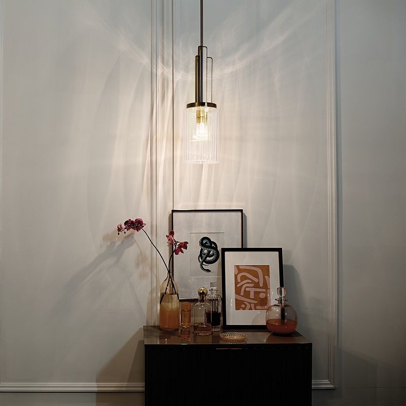 QN-KIMROSE-MP-BNB KIMROSE Brushed Natural Brass/Clear// подвесной E27 1х60  х   