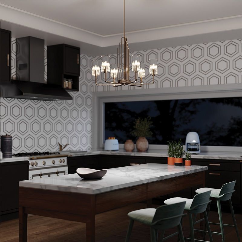 QN-KIMROSE6-PN KIMROSE Polished Nickel/Clear// подвесной E14 6х40  х   