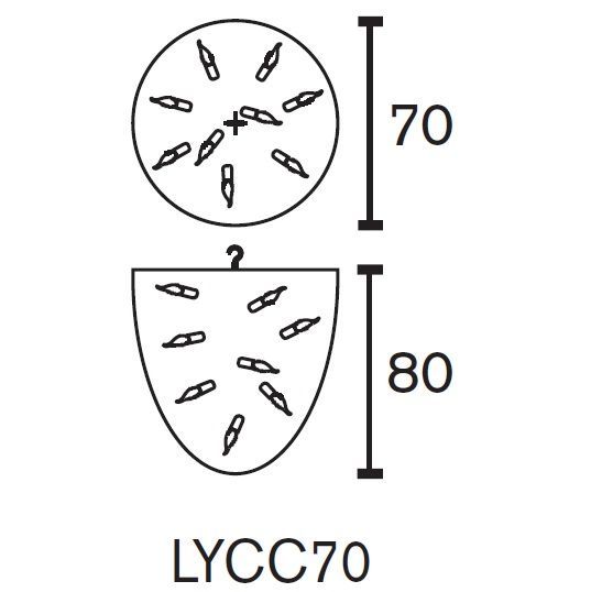 LYCC70N LOVE YOU LOVE YOU NOT polished nicikel/// подвесной E14 12х40  х   