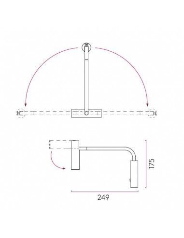 1058056 ENNA matt nickel/matt nickel// настенный LED 1х4.7  х   